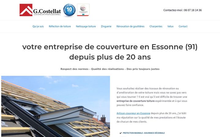 Screenshot of couvreur-costellat.fr