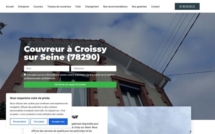 Kuvakaappaus sivustosta couvreur-croissy-sur-seine.fr