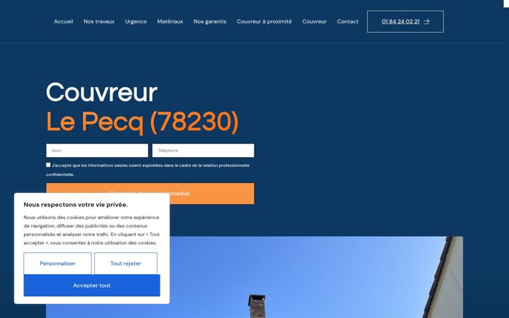 Captură de ecran a couvreur-le-pecq.fr
