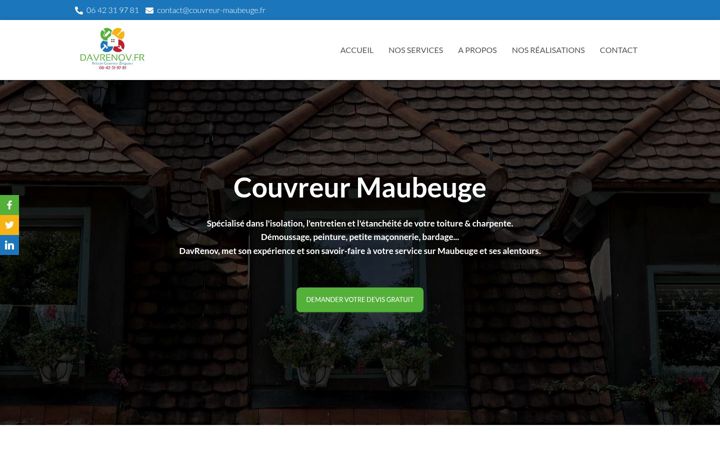 Screenshot of couvreur-maubeuge.fr