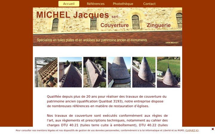 Screenshot of couvreur-micheljacques-aube.fr
