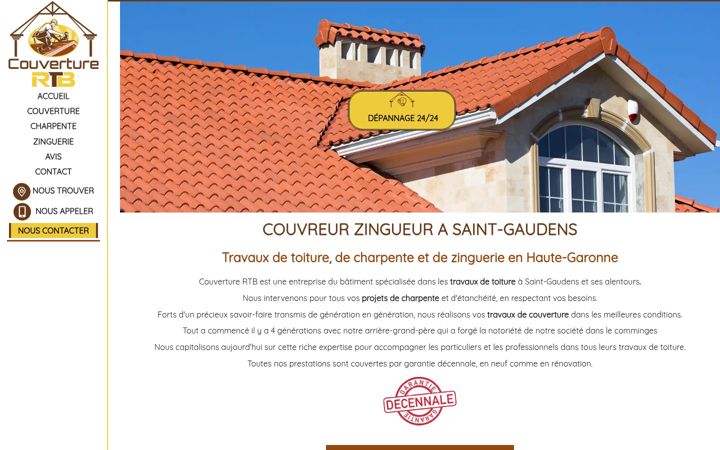 Screenshot of couvreur-rtb.fr