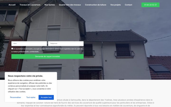 Екранна снимка на couvreur-sartrouville.fr