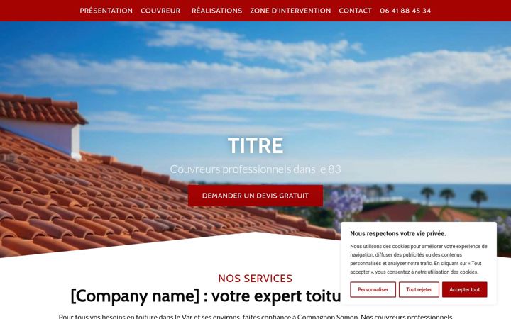 Screenshot of couvreur-somon.fr