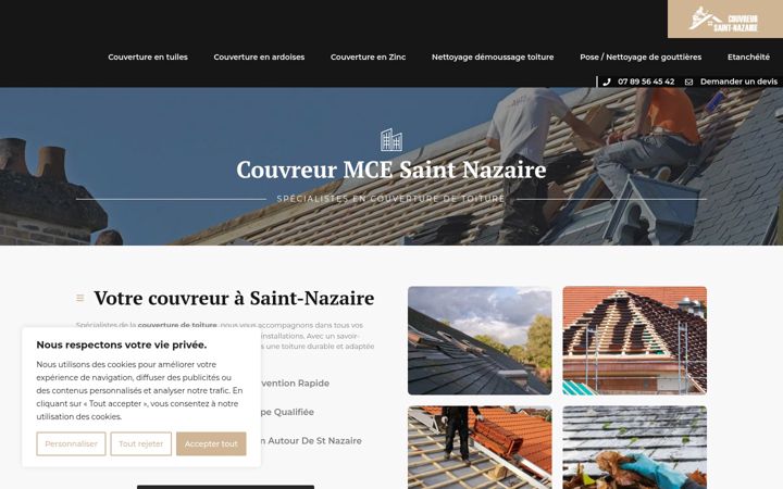 Screenshot of couvreur-st-nazaire.fr