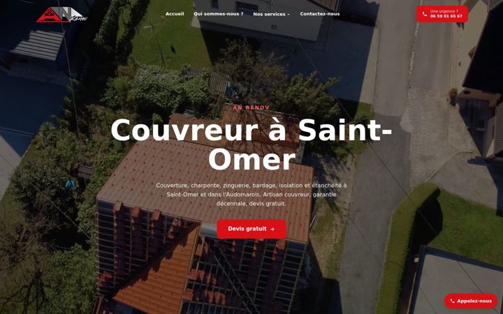 Screenshot of couvreur-stomer62.fr