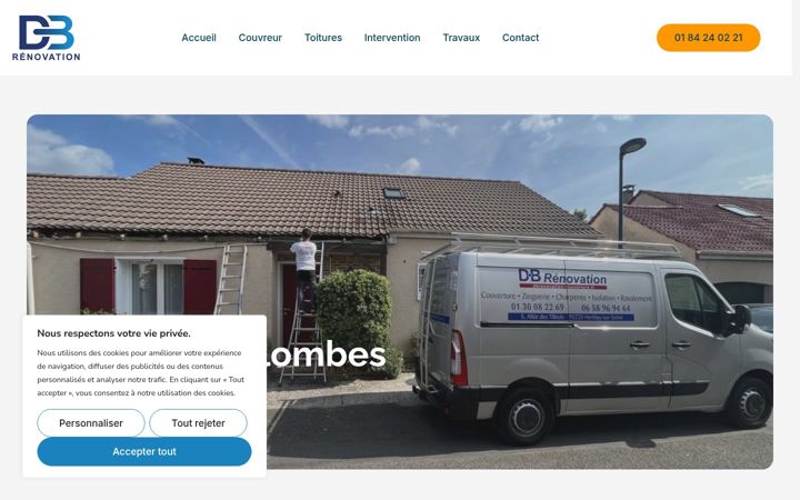 Screenshot of couvreurcolombes.fr