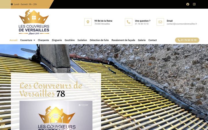Skærmbillede af couvreurs-de-versailles.fr