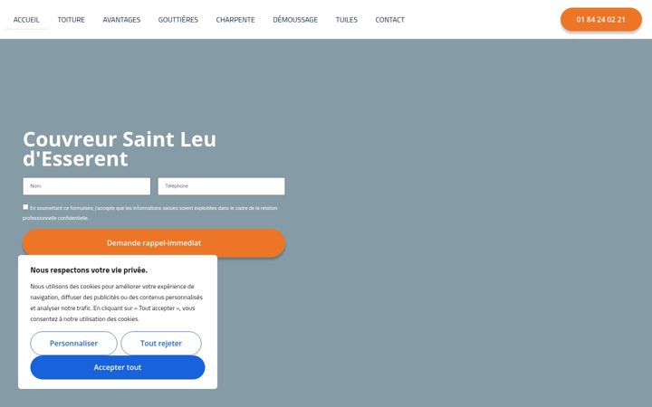 Snimka zaslona za couvreursaintleuesserent.fr