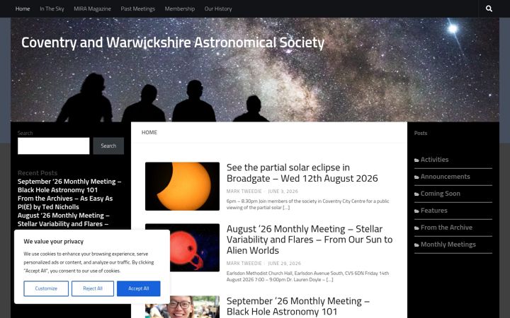 Screenshot ta' covastro.org.uk