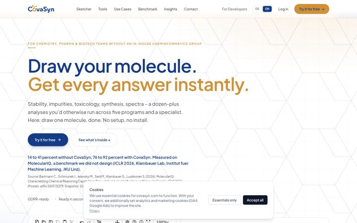 Screenshot of covasyn.com