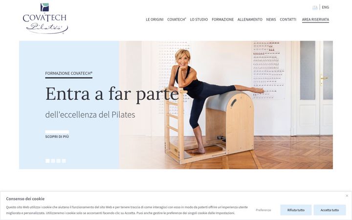 Screenshot of covatechpilates.com