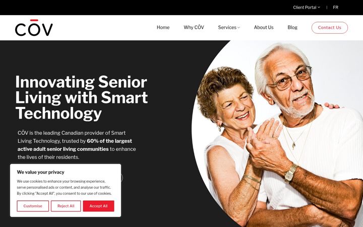 Screenshot of covcommunications.com