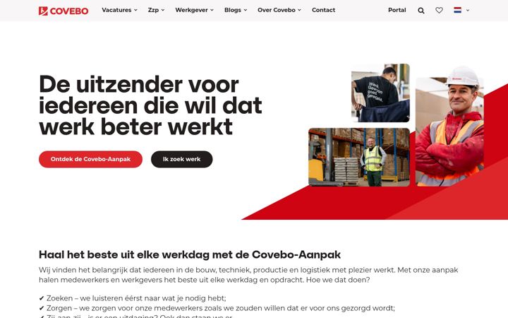 Captură de ecran a covebo.nl