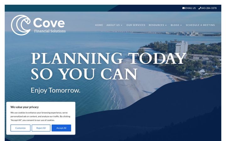 Screenshot of covefinancialsolutions.com