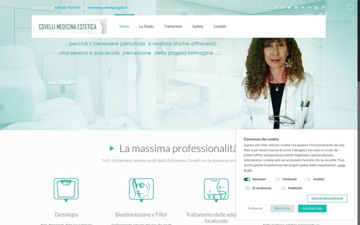 Screenshot of covellimedicinaesteticalatina.com