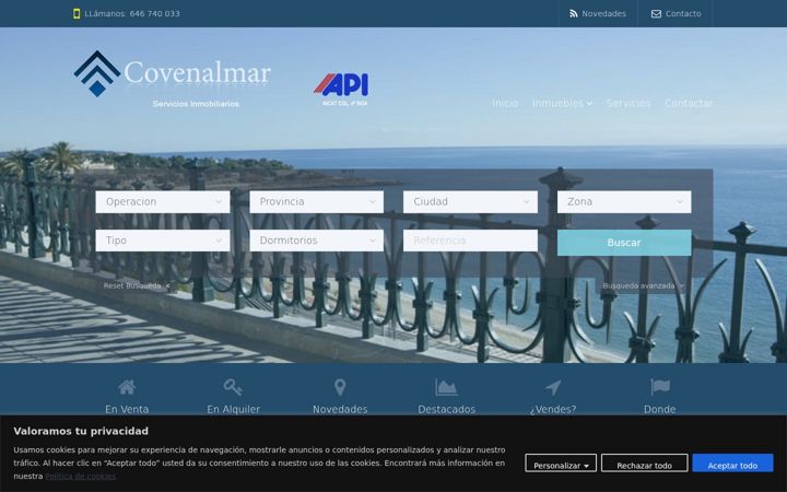 Screenshot of covenalmar.com