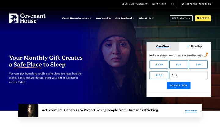 Screenshot of covenanthouse.org