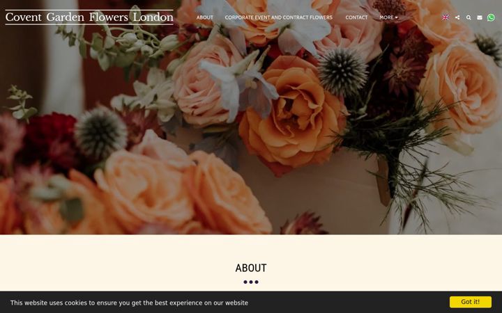 Screenshot of coventgardenflowerslondon.com