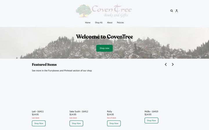 Screenshot of coventreemarket.com