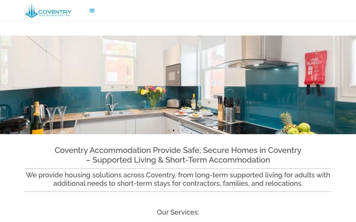 Screenshot of coventry-accommodation.co.uk