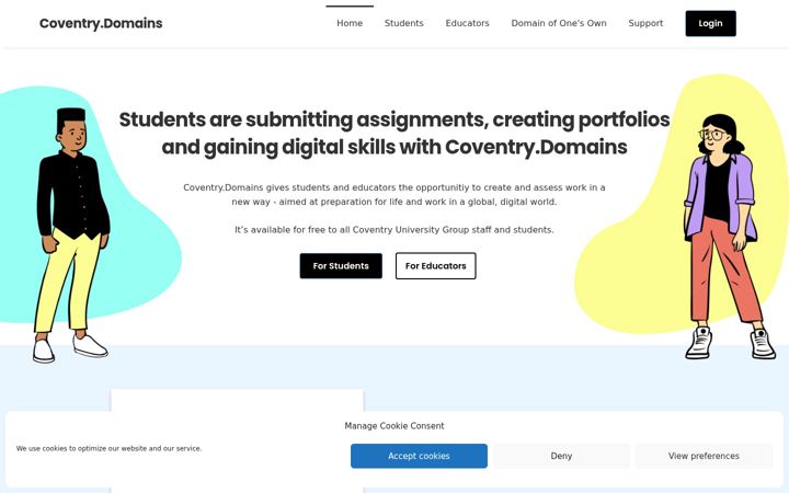 Screenshot of coventry.domains
