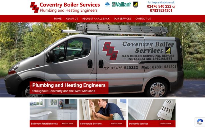 Screenshot of coventryboilerservices.co.uk