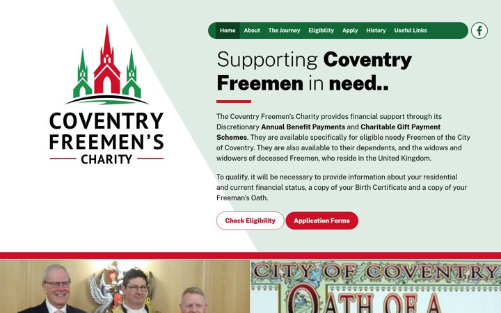 Screenshot of coventryfreemenscharity.org