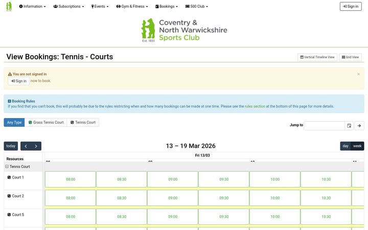 Screenshot von coventrytennis.co.uk