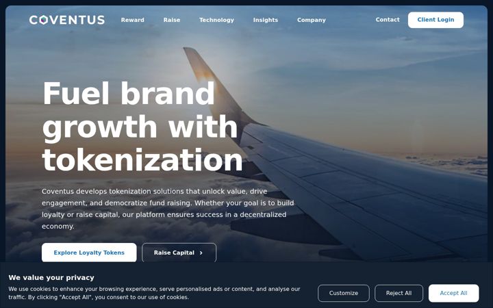 Screenshot of coventuscapital.com