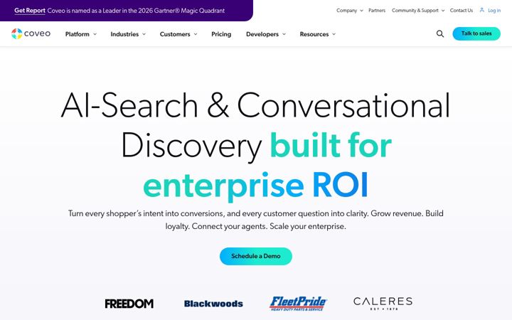 Screenshot di coveo.com