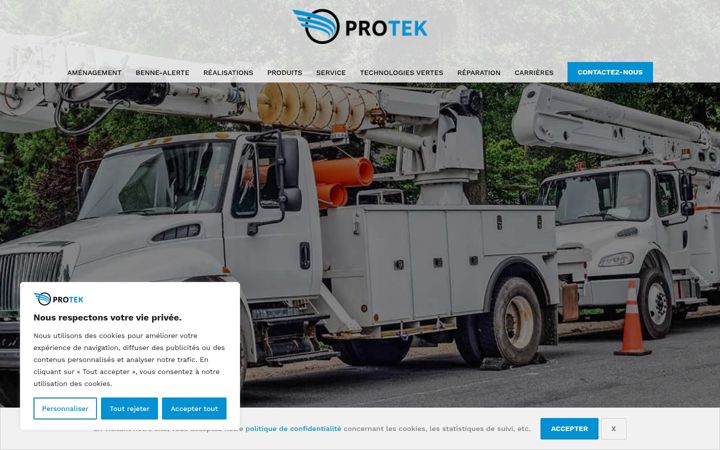 Skärmbild av covepro.ca