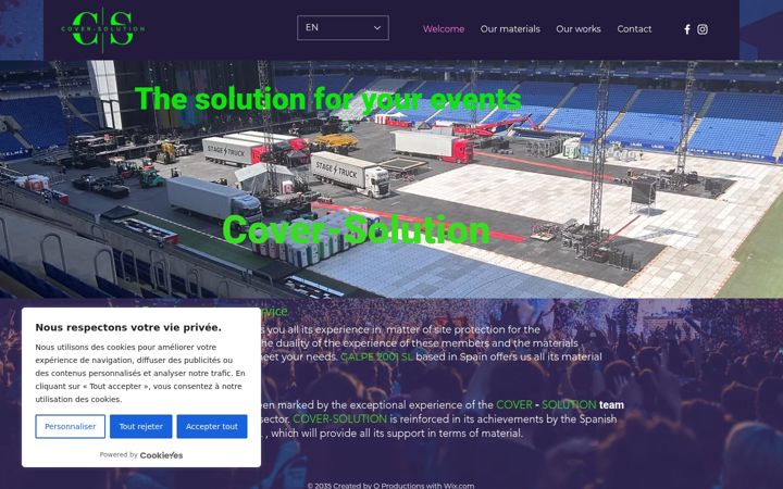 Screenshot of cover-solution.net