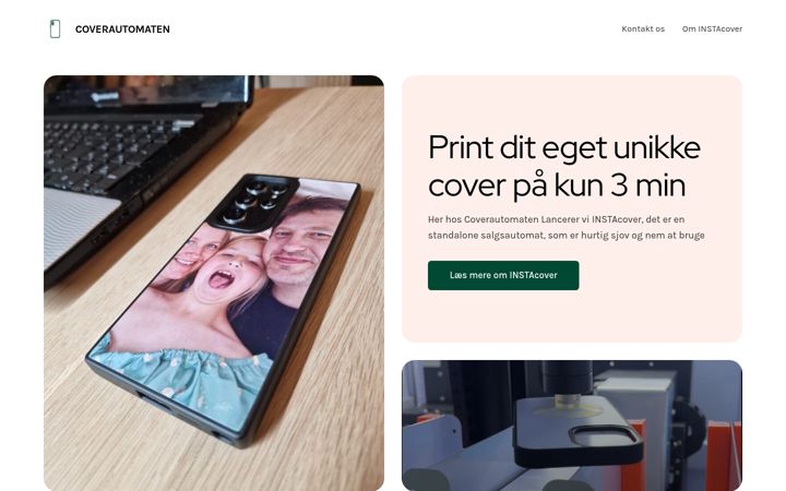 Screenshot of coverautomaten.dk