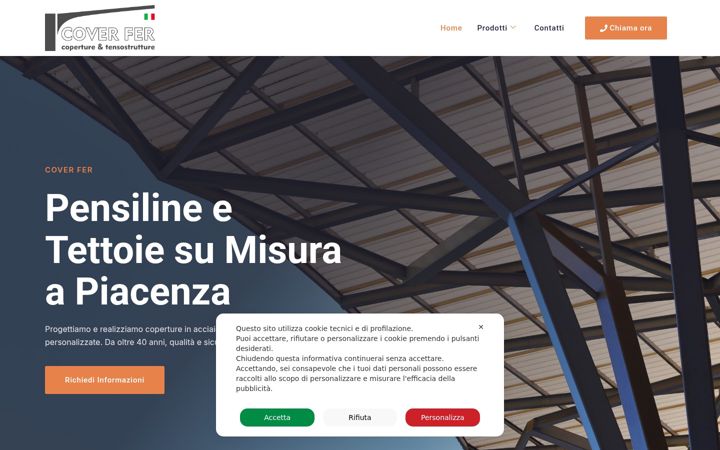 Screenshot of coverferitalia.it