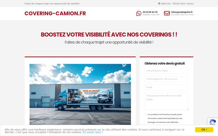 Screenshot of covering-camion.fr