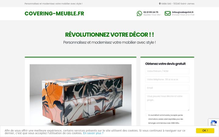 Screenshot of covering-meuble.fr