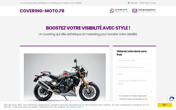 Skærmbillede af covering-moto.fr