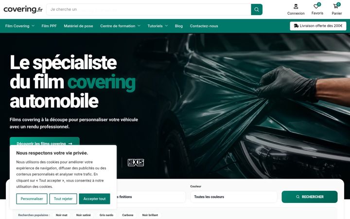 Screenshot of covering.fr