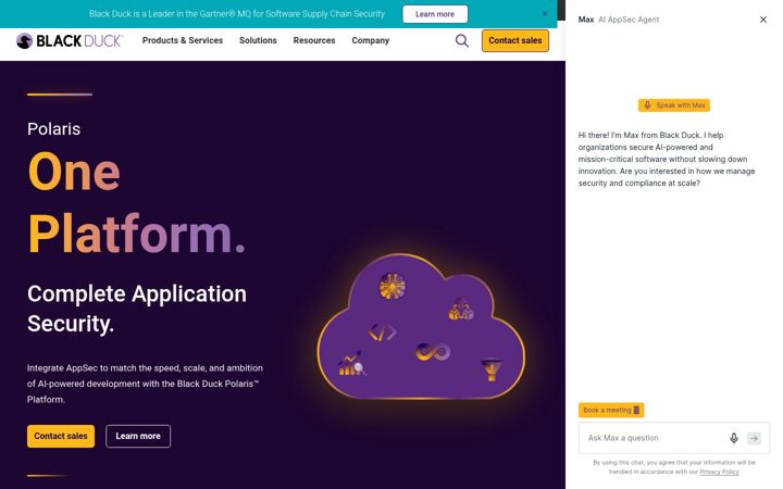 Screenshot of coverity.com