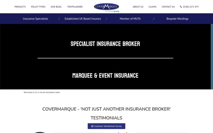 Screenshot van covermarque.com