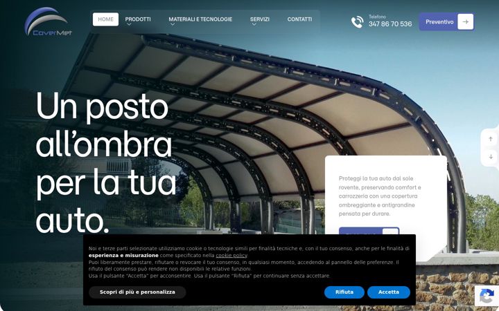 Screenshot of covermet.it