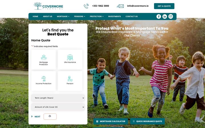 Screenshot of covermore.ie