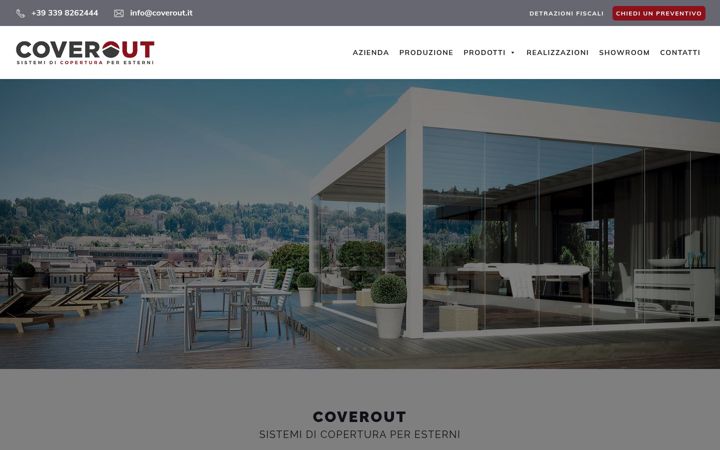 Posnetek zaslona coverout.it