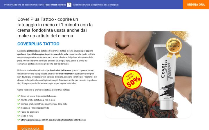 Screenshot di coverplustattoo.net
