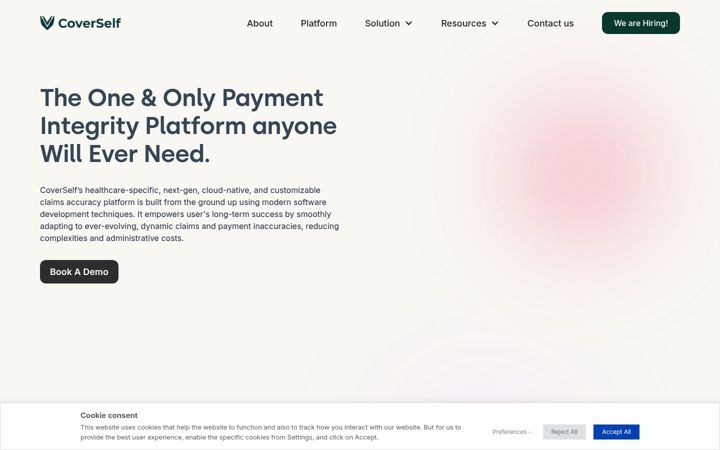 Screenshot of coverself.com