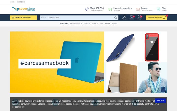 Screenshot of coverstore.ro