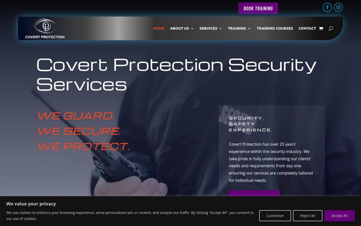Screenshot of covertprotection.com