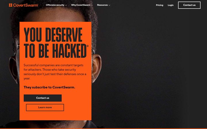 Screenshot of covertswarm.com