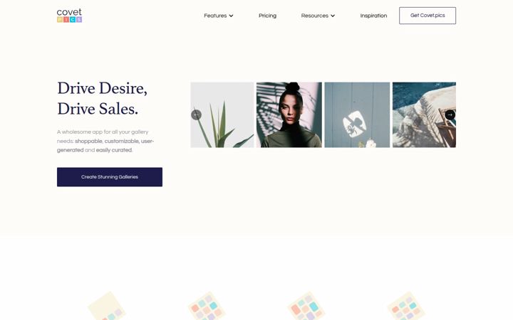Screenshot of covet.pics